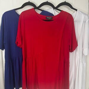 Red Coral Chic Short Sleeve Top (C11)